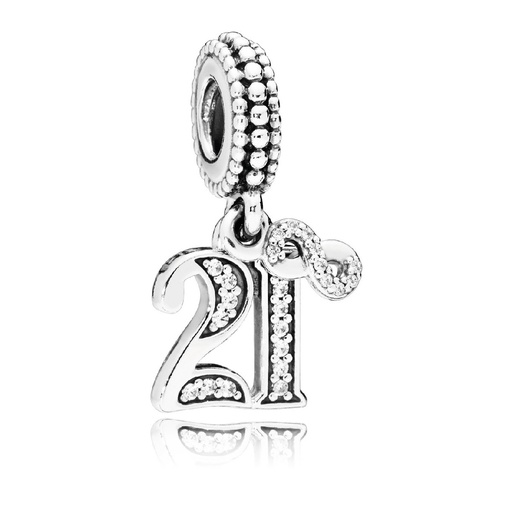 [797263CZ] charm colgante pandora 21 años de amor