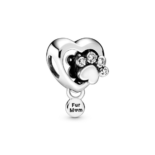[798873C01] Charm Pandora Corazón y Huella brillante 798873C01