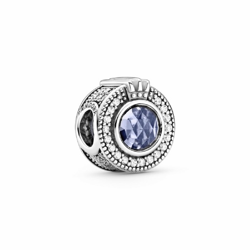 [799058C01] Charm Pandora azul brillante de la corona Pandora