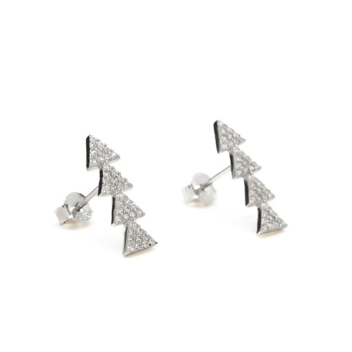 [16532-A] Pendientes Lineargent Trepadores Triangulares Circonita