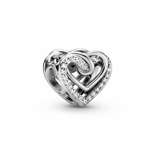 [799270C01] Charm Pandora Corazones Brillantes Entrelazados