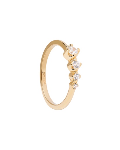 [AN01-801-12] Anillo PDPaola Spark Dorado con Circonitas AN01-801-12