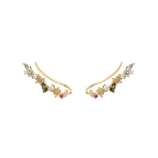 [AR01-216-U] Pendientes PdPaola Euphoria Trepadores Dorado AR01-216-U