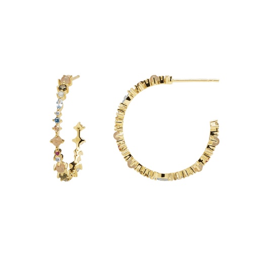 [AR01-221-U] Pendientes PdPaola Halo Dorado AR01-221-U