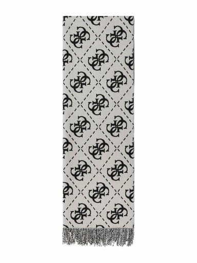 [AW5217VIS03-BLO] Bufanda Guess Vikky con logo 4G Negro / Gris