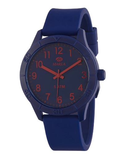 [B35348/3] RELOJ MAREA HOMBRE CAUCHO AZUL