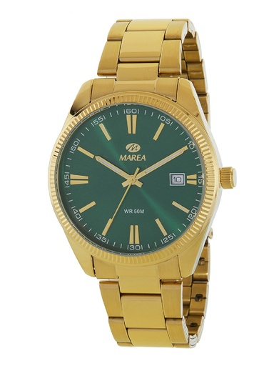 [B41376/7] Reloj Marea Hombre Dorado y Verde