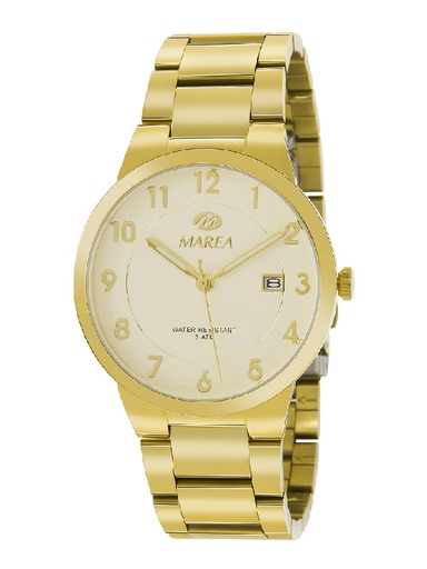 [B54144/6] Reloj Marea Hombre acero inoxidable IP dorado