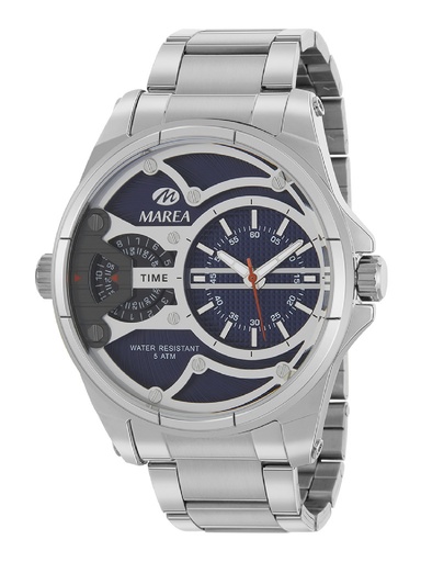 [B54246/2] Reloj Marea Hombre Acero Multlifunción Esfera azul