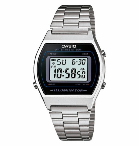 [B640WD-1AVEF] RELOJ CASIO VINTAGE COLOR ACERO NEGRO