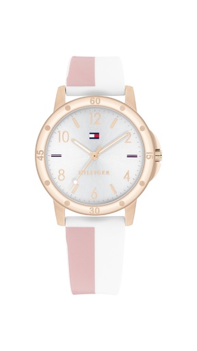 [1720015] Reloj Tommy Hilfiger Niña Correa Silicona Rosa y Blanco