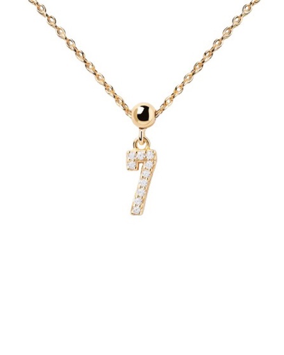 [CH01-003-U] CHarm PDPaola Nº 7 Plata Baño Oroy Circonitas CH01-003-U