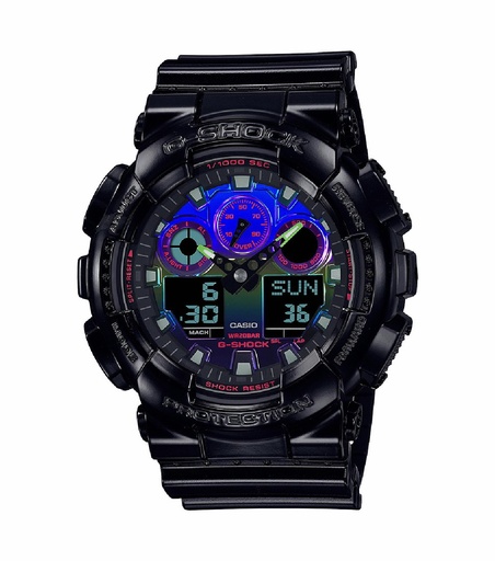 [GA-100RGB-1AER] RELOJ CASIO HOMBRE G-SHOCK NEGRO