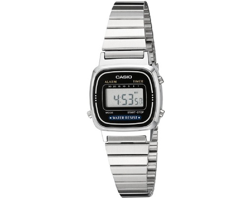 [LA-670WA-1DF] Reloj Casio Mujer Digital Acero Inoxidable LA-670WA-1DF