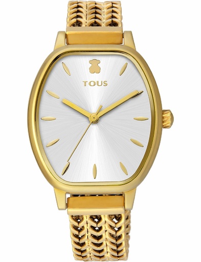 [100350410] Reloj Tous Mujer Osier IPG Esfera Acero Brazalete Esterilla Dorado 100350410