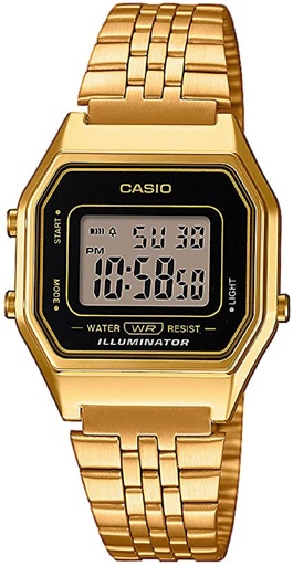 [LA680WEGA-1ER] Reloj Casio Vintage Mujer Iconic Eslabones Acero IP Dorado LA680WEGA-1ER