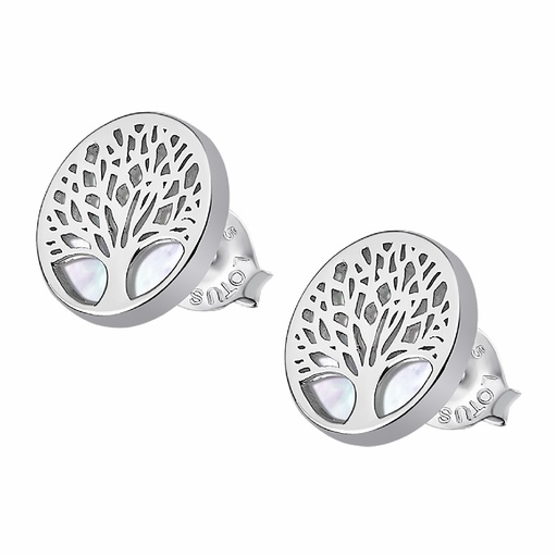 [LP1678-1/1] Pendientes Lotus Silver Mujer Arbol de la Vida Plata LP1678-1/1