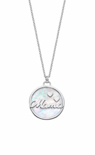 [LP1807-1/1] Collar Lotus Silver Mamá plata de ley y nácar