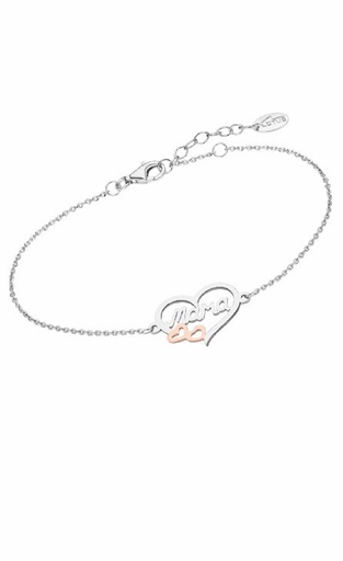 [LP1812-2/1] Pulsera Lotus Silver Mujer Corazón Mama LP1812-2/1