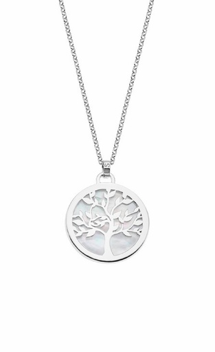 [LP1821-1/1] Collar Lotus Silver Mujer Árbol de la Vida LP1821-1/1