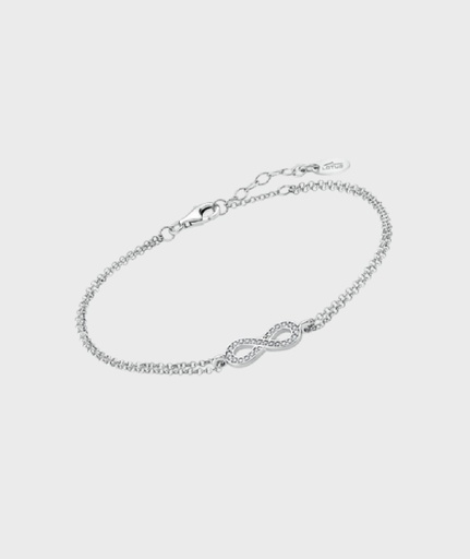 [LP1859-2/1] Pulsera Lotus Silver Mujer Doble Infinito LP1859-2/1