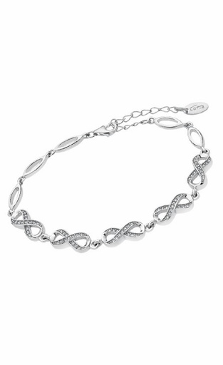 [LP1871-2/1] Pulsera Lotus Silver Infinito plata de ley con circonitas