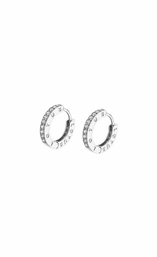 [LP1887-4/1] Pendientes Lotus Silver Mujer Argolla con Circonitas LP1887-4/1