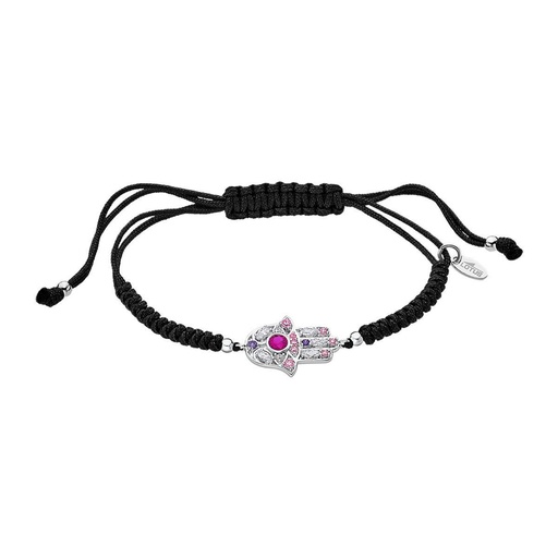 [LP1989-2/2] Pulsera Lotus Silver Mujer Mano Fatima Multi. LP1989-2/2