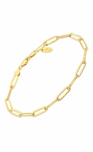 [LP3200-2/2] Pulsera Lotus Silver Trendy Eslabones Dorado