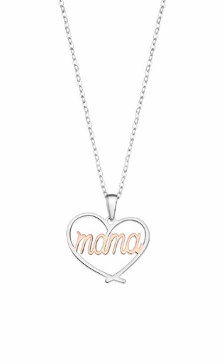 [LP3406-1/1] Collar Lotus Silver Mujer Cicolor Mama Corazón LP3406-1/1