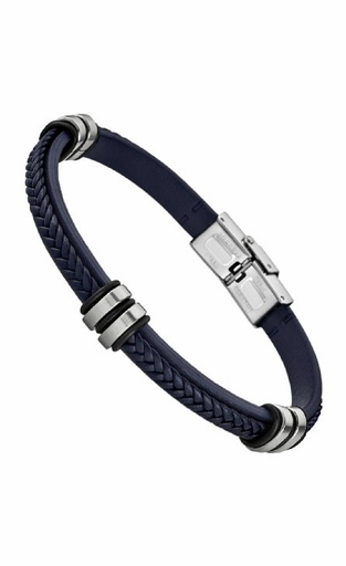 [LS1829-2/5] Pulsera Lotus Style Urban Hombre de piel azul