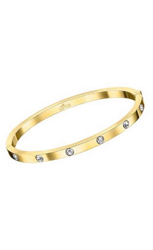 [LS1846-2/2] Pulsera Lotus Style Acero inoxidable IP oro circonitas intercaldas