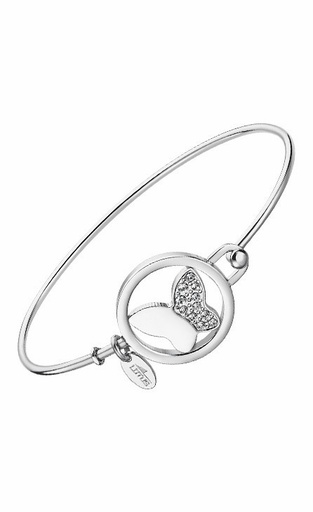 [LS2014-2/2] Pulsera Lotus style millennial mariposa para Mujer de acero inoxidable