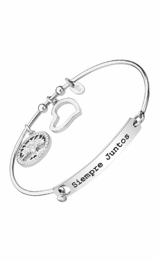 [LS2017-2/2] Pulsera Lotus style Siempre juntos acero inoxidable