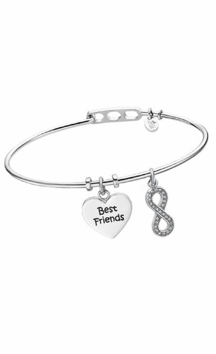 [LS2036-2/5] Pulsera Lotus Best Friends acero inoxidable y circonitas transparentes