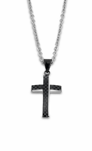 [LS2105-1/2] Collar Lotus Style Hombre Acero Inoxidable con Cruz LS2105-1/2