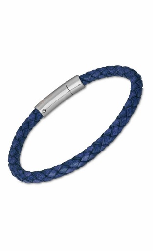 [LS2141-2/1] Pulsera Lotus Style Hombre piel azul y acero inoxidable