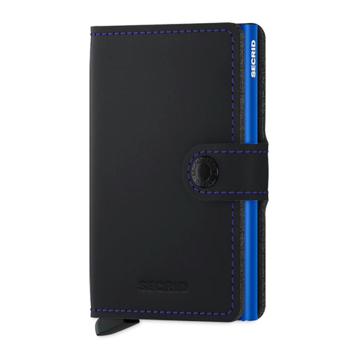 [MM-BLACK & BLU] Cartera Secrid miniwallet negra & azul