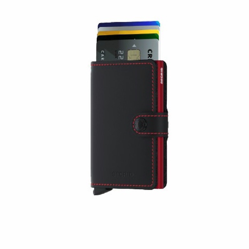 [MM-BLACK & RED] Cartera Secrid Miniwallet Matte Black & Red