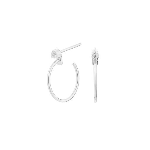 Pendientes Itemporality Aro con Circonita Engastada