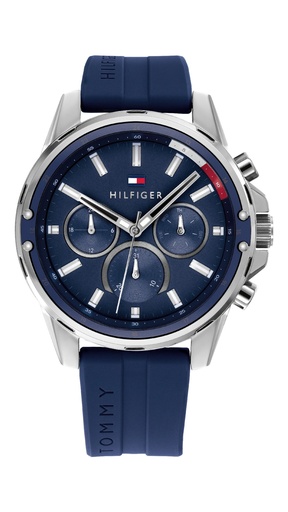 [1791791] Reloj Tommy Hilfiger Hombre Mason Multifunción Silicona Azul 1791791