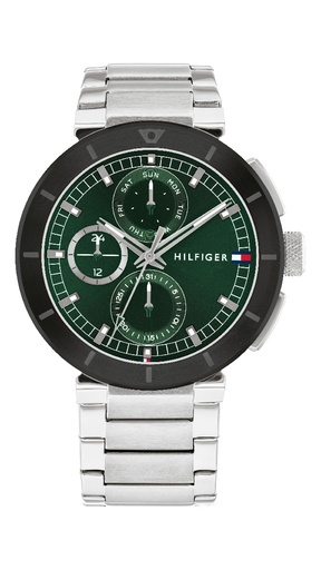 [1792117] RELOJ TOMMY HILFIGER LORENZAO PLATEADO Y VERDE MULTIF.