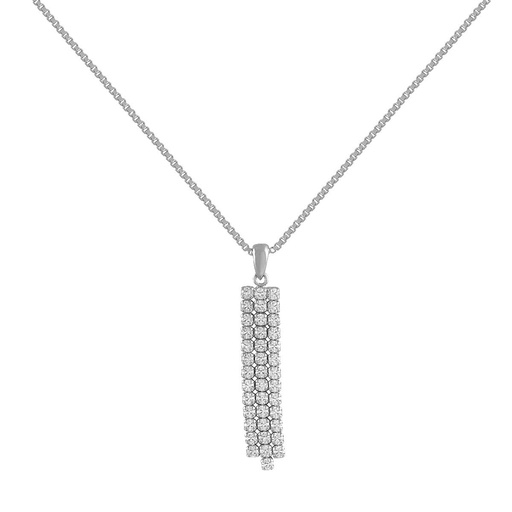 [SNL-101-043-UU] Collar Itemporality Plata Colgante de circonitas