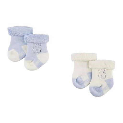 [SSOCKS-501-67] Set 2 pares calcetines Tous Baby Oso Strass Sweet Socks Azul Celeste
