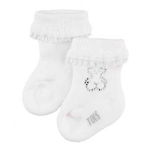 [SSOCKS-701-01] Set de 2 calcetines Tous de ceremonia Sweet Socks blanco