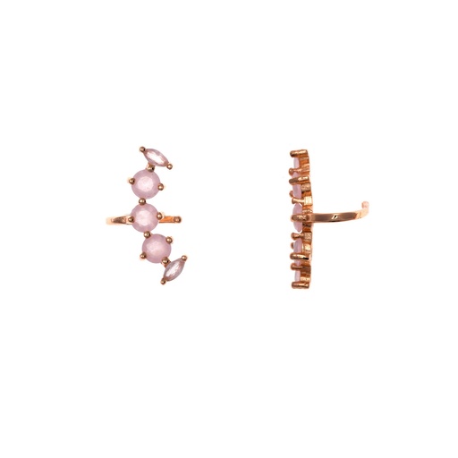 [183A0138] PENDIENTES SALVATORE MUJER PLATA CHAPADO ROSA CIRCULOS 